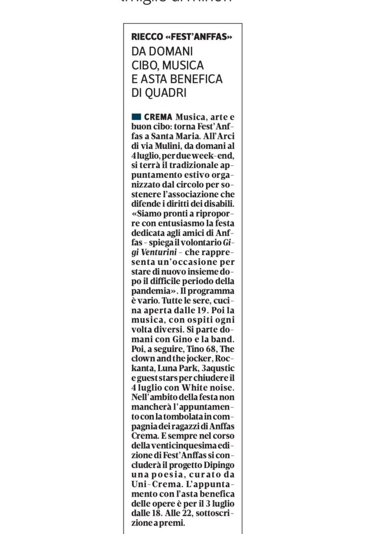 La Provincia, 23 giugno 2022